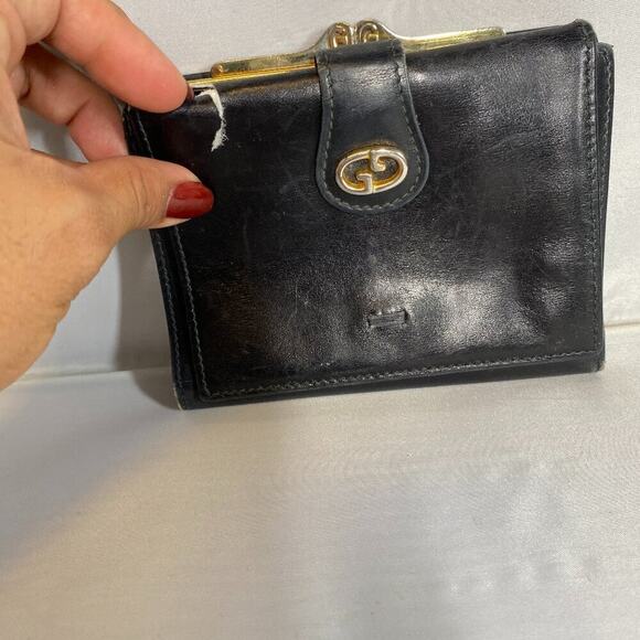 Gucci Vintage Horsebit GG Leather Compact - Picture 1 of 5